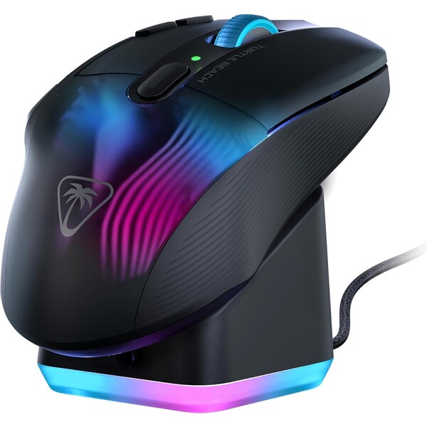 E-shop Turtle Beach KONE XP Air bezdrôtová herná myš čierna + RGB nabíjacia stanica Rapid (Bundle)