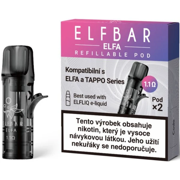 ElfBar ELFA EMPTY Pods cartridge 1,1ohm 2lks - Cartridge pre elektronické cigarety - Hlavný obrázok