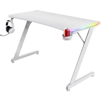 Trust GXT709W Luminius RGB herný stôl biela - Stoly