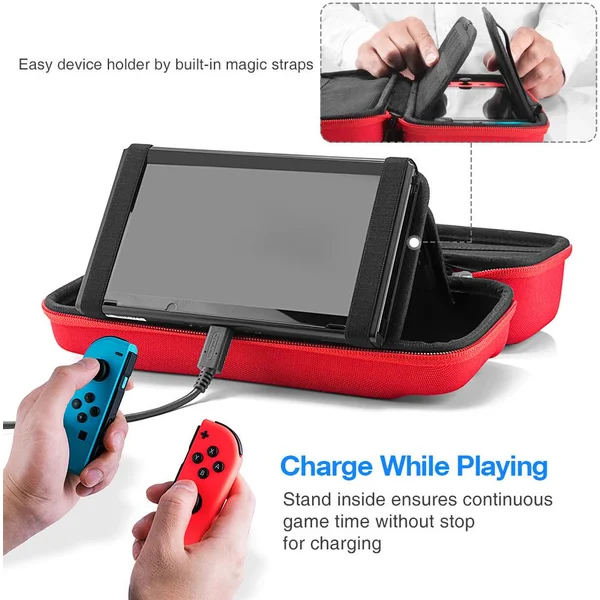 Tomtoc cestovné puzdro Nintendo Switch červené - Puzdra - Obrázok I3MV000501