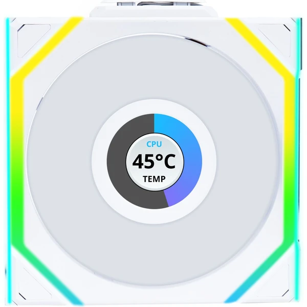 Lian Li UNI FAN SL Wireless LCD ventilátor 3x120 mm + ovládač čierny - Ventilátory pre PC - Obrázok I3XB000K01