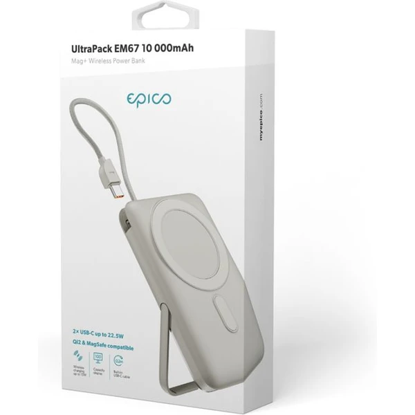 Epico UltraPack 10000mAh Mag+ powerbanka sivá - Powerbanky - Obrázok I47G000L01