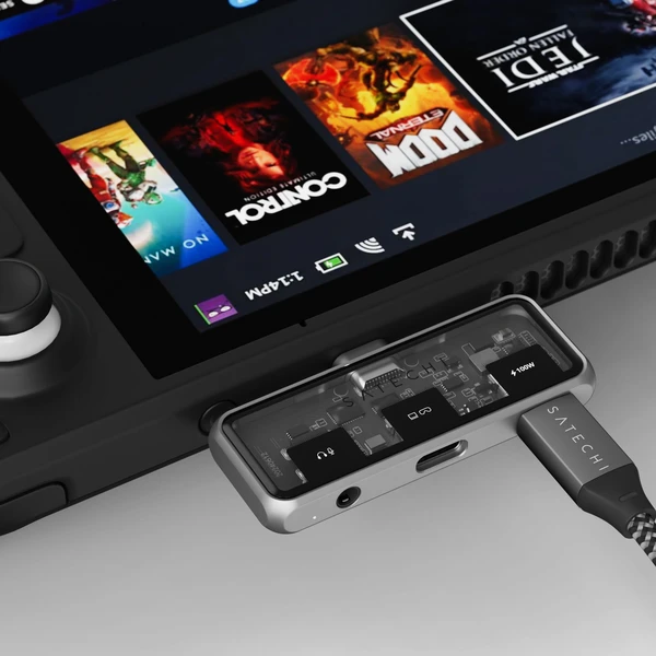 Satechi Mobile XR Hub s duálnym USB-C a audio portom vesmírne šedý - USB huby - Obrázok I4BF000O01