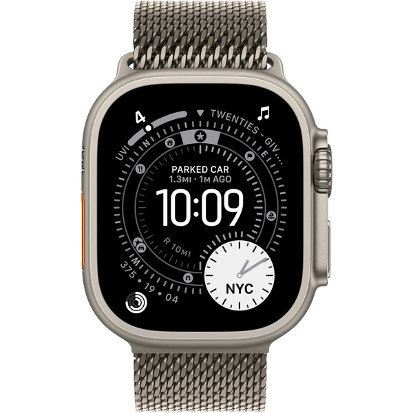 Apple Watch 49/46/45/44mm milánsky ťah z prírodného titánu stredný - Remienky - Obrázok I51I000K01