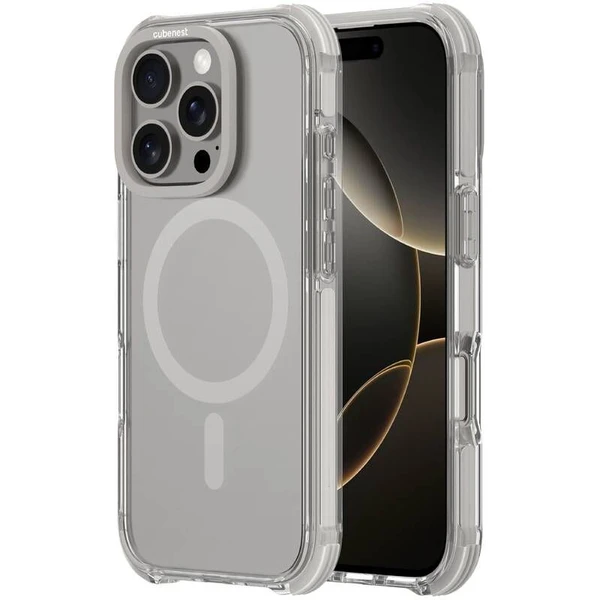 Cubenest MagPro Strong Guard kryt iPhone 16 Pro prírodný titán - Puzdra - Hlavný obrázok