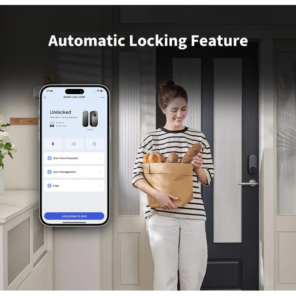 AQARA Smart Lock U200 šikovný zámok čierny - Inteligentné zámky - Obrázok I5P5000K01
