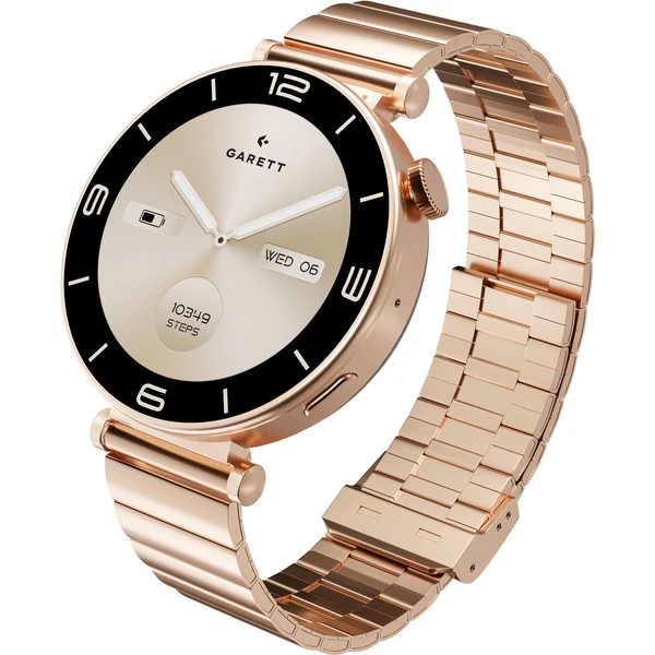 Garett Smartwatch ružovo zlatá pevná oceľ - Inteligentné hodinky - Hlavný obrázok