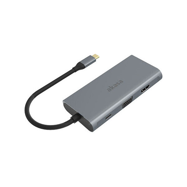 Akasa dokovacej stanice 9v1 USB 3.1 Type-C