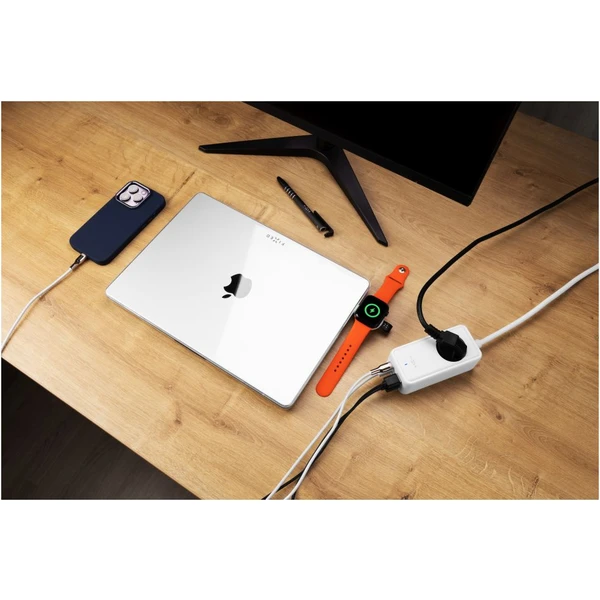 FIXED Charging Strip predlžovací adaptér s USB-C/USB-A, GaN III, 3m, PD 65W, biely - Nabíjačky - Obrázok I6I1000O01
