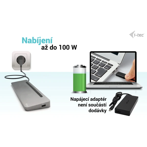 i-tec USB-C Metal Ergonomic 4K 3x Display dokovacia stanica s - Dokovacie stanice - Obrázok I6P8000601