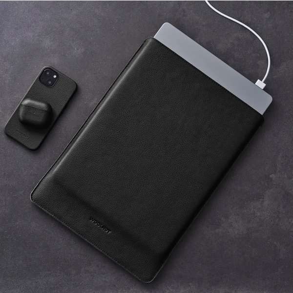 Woolnut kožené Sleeve púzdro pre 16" MacBook Pro čierne - Puzdra - Obrázok I6SR100501