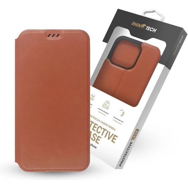 RhinoTech flipové púzdro Eco Case pre Apple iPhone 14 Pre hnedé - Puzdra - Obrázok I6X7000701
