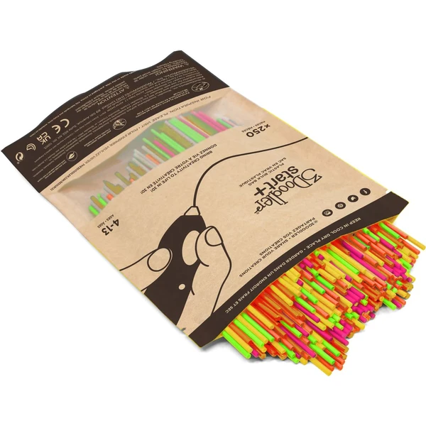 3Doodler náplň ECO-PCL pre 3D pero Start+ 250ks - neón: červená, oranžová, zelená, ružová, žltá - Náplne pre 3D perá - Hlavný obrázok