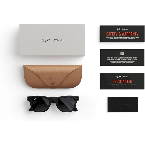 Meta RAY-BAN Wayfarer Gen2 (Štandardné) inteligentné matné okuliare (tmavé šošovky) čierne - AR okuliare - Obrázok I7AJ000K01