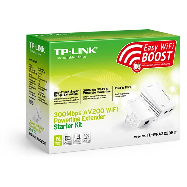 TP-Link TL-WPA4220KIT powerline + WiFi súprava - Powerline - Obrázok I7NFF00101