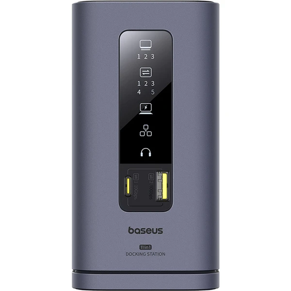 Dokovacia stanica Baseus Spacemate 11v1 (USB-C PD, USB-C, 2x USB-A, 3x HDMI) sivá - Dokovacie stanice - Hlavný obrázok
