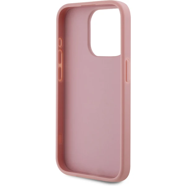 Karl Lagerfeld Wrinkled PU Signature Logo zadný kryt iPhone 15 Pro Max ružový - Puzdra - Obrázok I8N5000J01