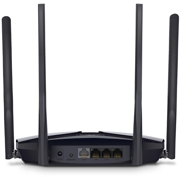 Mercusys MR80X Wi-Fi 6 router čierny - Wi-Fi routery - Obrázok I9ETF00101