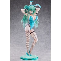 Original Character PVC Statue 1/4 Green Twin Tail Bunny-chan Fishnet Tights Ver. 43 cm - Hentai sošky a sochy 18+