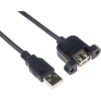 PremiumCord USB-A/USB-A predlžovací kábel s konektorom na priskrutkovanie 2m čierny - Káble a redukcie