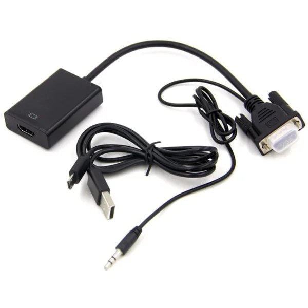 PremiumCord VGA + 3,5mm -> HDMI redukcia 0,2m čierna - Káble a redukcie - Obrázok IA6S600301