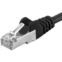 PremiumCord RJ45/RJ45 Cat6a S-FTP patch kábel 3m čierny - Káble a redukcie