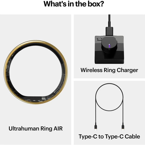 Ultrahuman Ring AIR šikovný prsteň veľ. 8 Bionic Gold - Chytré prstene - Obrázok IBE6000P01