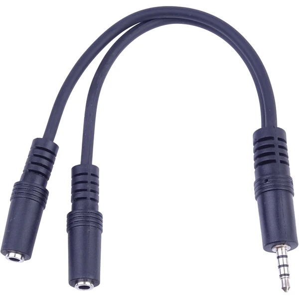 PremiumCord 3,5mm/2x 3,5mm redukcia čierna - Káble a redukcie - Obrázok IBUU000501