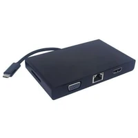 PremiumCord Prevodník USB-C na RJ45, HDMI, VGA, USB3.0, SD, audio, PD charge - Dokovacie stanice