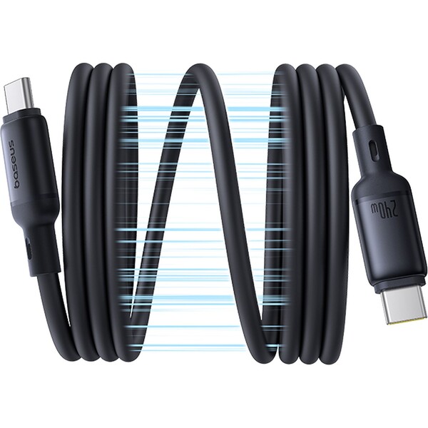 E-shop Baseus PicoGo USB-C/USB-C magnetický napájací kábel 240W 1m čierny