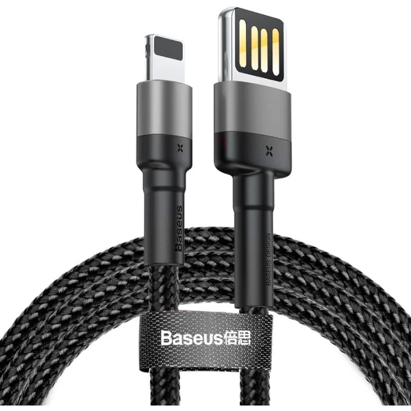 Baseus Cafule obojstranný napájací kábel USB-A/Lightning 2m sivý/čierny - Káble a redukcie - Hlavný obrázok