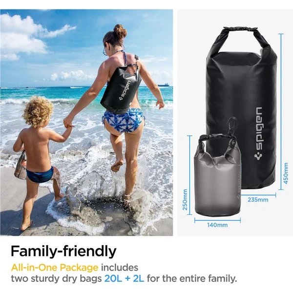 Spigen Aqua Shield WaterProof Dry Bag 20L + 2L A630 čierny - Puzdra - Obrázok IDA4000601