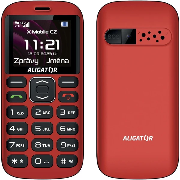 Aligator A720 4G Senior + nabíjací stojanček červený - Mobilné telefóny - Obrázok IDP0000L01
