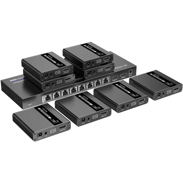 PremiumCord HDMI 1-2 splitter+extender po CAT6/6a/7, UHD 4K@30Hz až na 70m - Ostatné - Hlavný obrázok