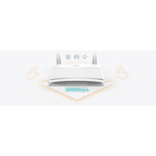 TP-Link TL-WR820N Wi-Fi 4 smerovač biely - Wi-Fi routery - Obrázok IEKN600301