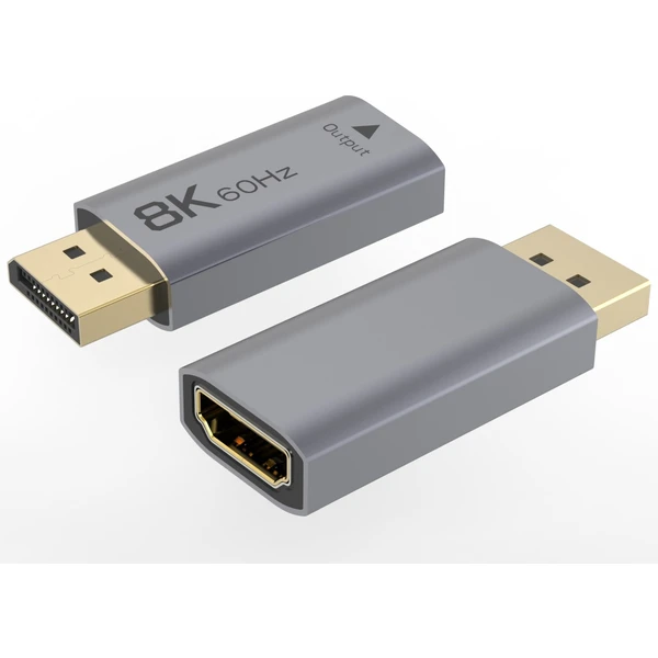 PremiumCord DisplayPort/HDMI redukcia 8K sivá - Káble a redukcie - Hlavný obrázok