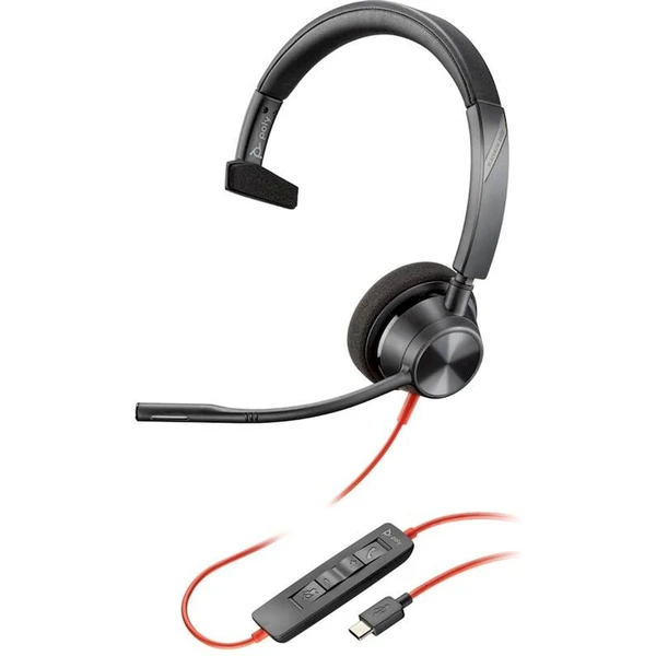 Poly Blackwire 3310 Monaural USB-C Headset +USB-C/A Adapter - Slúchadlá - Hlavný obrázok
