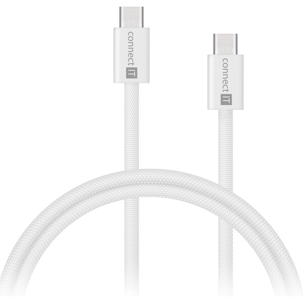 E-shop CONNECT IT Wirez USB-C/USB-C napájací kábel 60W 1m biely