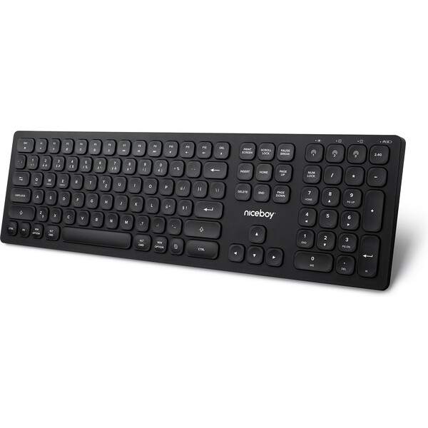 E-shop Niceboy Office K30 bezdrôtová klávesnica (CZ/SK) čierna
