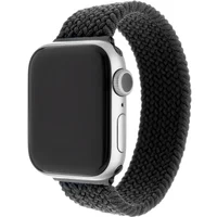 FIXED prevliekací nylonový remienok Apple Watch 42/44/45mm XL čierny - Remienky