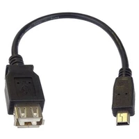 PremiumCord MiniUSB/USB-A redukcia 0,2m čierna - Káble a redukcie