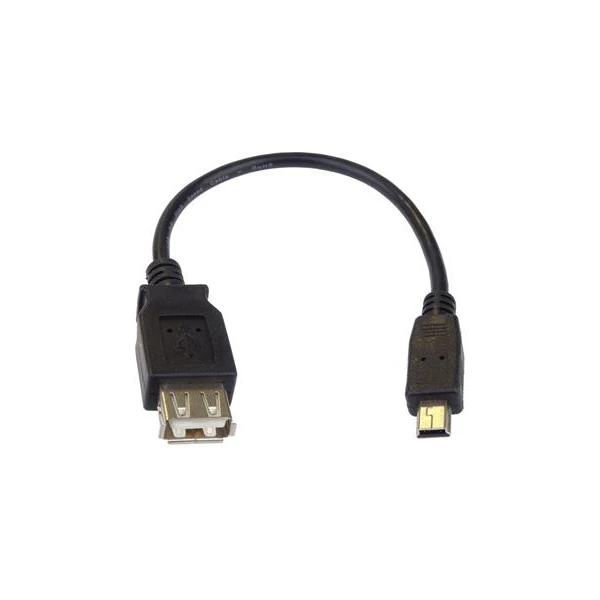 PremiumCord MiniUSB/USB-A redukcia 0,2m čierna - Káble a redukcie - Hlavný obrázok