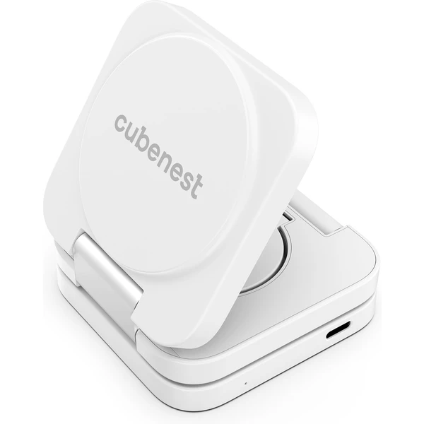 CubeNest E310 Fold 3v1 magnetická bezdrôtová nabíjačka biela - Nabíjačky - Obrázok IH90000L01