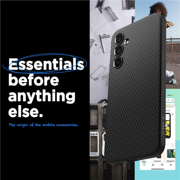 Spigen Liquid Air kryt Samsung Galaxy A54 5G čierny - Puzdra - Obrázok IHLN100501