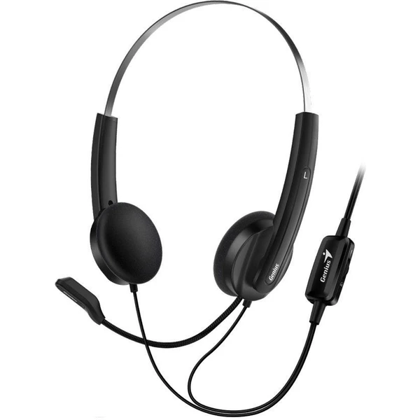 Genius HS-220U USB slúchadlá s mikrofónom čierna - Slúchadlá - Obrázok IHVK300401