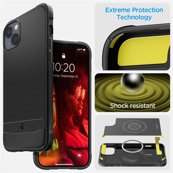Spigen Rugged Armor Mag kryt iPhone 14 čierny - Puzdra - Obrázok IIZG300401