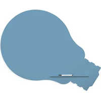 Rocada Skin Shape Idea 6461-5024 magnetická tabuľa pastelová modrá RAL 5024 - Magnetické tabule