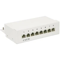 PremiumCord Mini Desktop Patch Panel Cat5e, 8xRJ45 tienená - Zásuvky