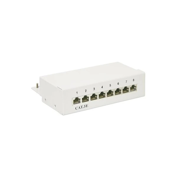 PremiumCord Mini Desktop Patch Panel Cat5e, 8xRJ45 tienená - Zásuvky - Hlavný obrázok