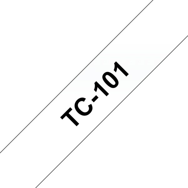 E-shop Brother TC-101 páska čierna na priehľadnom 12 mm